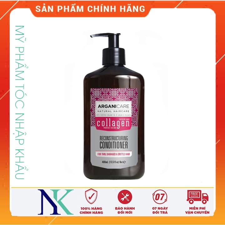 [HCM]Dầu Xã Dưỡng Tóc Arganicare Collagen 400Ml