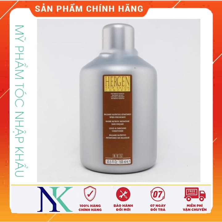 [HCM]Kem Dưỡng Xả Khô Bes Hergen Leave In Enriching 1500Ml
