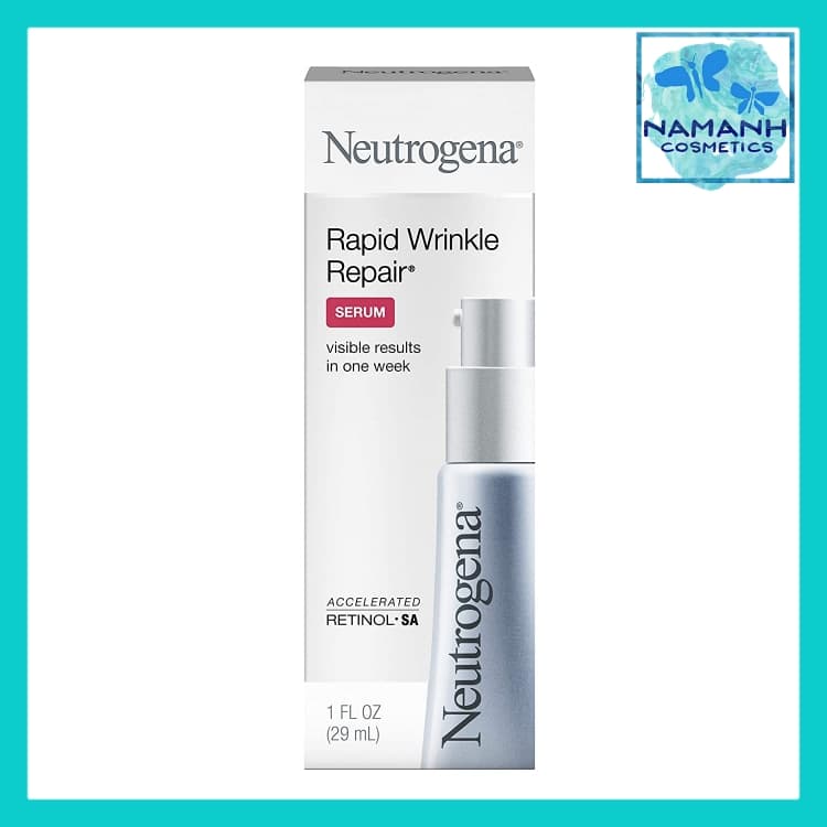 Serum chống lão hóa đốm đen Neutrogena Rapid Wrinkle Repair Retinol Serum Hyaluronic Acid Glycerin 30ml