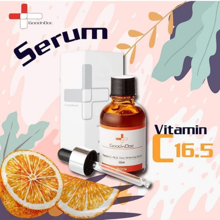 Serum dưỡng trắng sáng da giảm thâm nám sạm da chống lão hóa Goodndoc Vitamin C 16.5 Daily Whitening