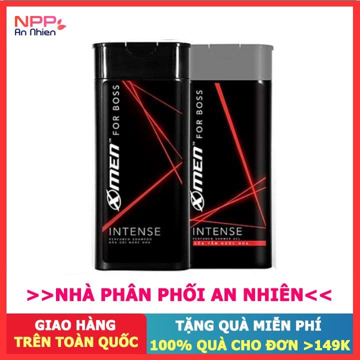 Combo Dầu gội X-Men for Boss Intense 380g + Sữa tắm X-Men for Boss Intense 380g- NPP AN NHIÊN