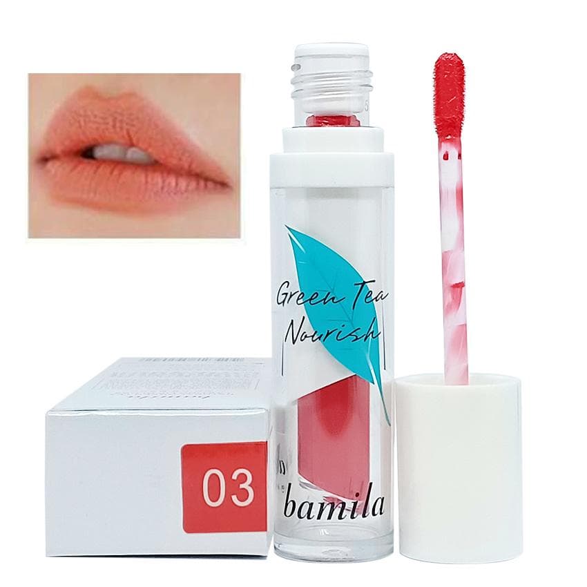 Son kem lì Bamila Green Tea Nourish Hàn Quốc 4.2ml (#03 Cam đất)