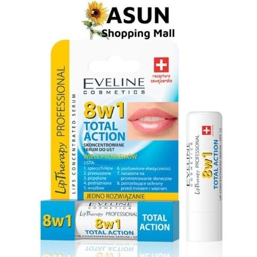 [HCM]Son Dưỡng Môi Chống Nắng SPF15 Eveline 8B1 Total Action Lips Concentrated