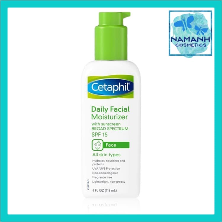 Kem dưỡng ẩm không nhờn chống nắng Cetaphil Daily Facial Moisturizer with Sunscreen Broad Spectrum SPF 15 118ml