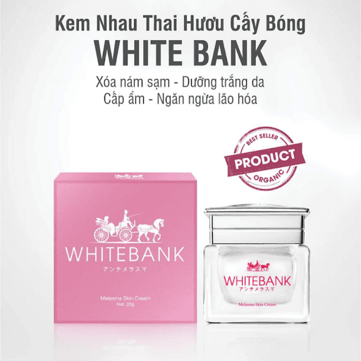 [HCM]Kem dưỡng trắng da WHITE BANK - Shido Japan - Giảm nám tàn nhang trắng hồng rực rỡ