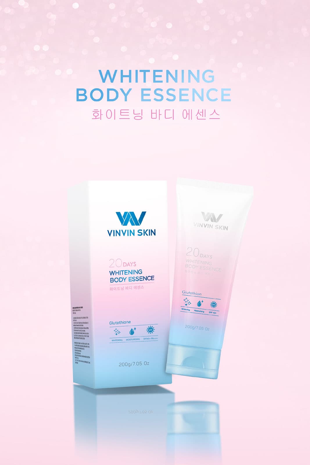 Kem dưỡng trắng da toàn thân (Body whitening essence) - Vinvin Skin -  200g