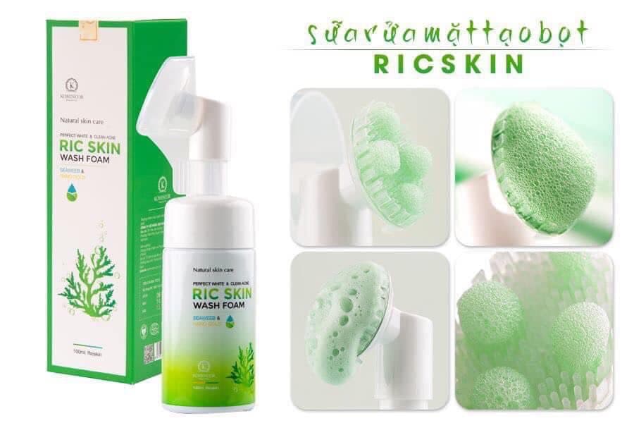 Sữa Rửa Mặt Ric Skin Wash Foam KOHINOOR STAR (100ml) Gắn Đầu Tạo Bọt Silicon Mềm