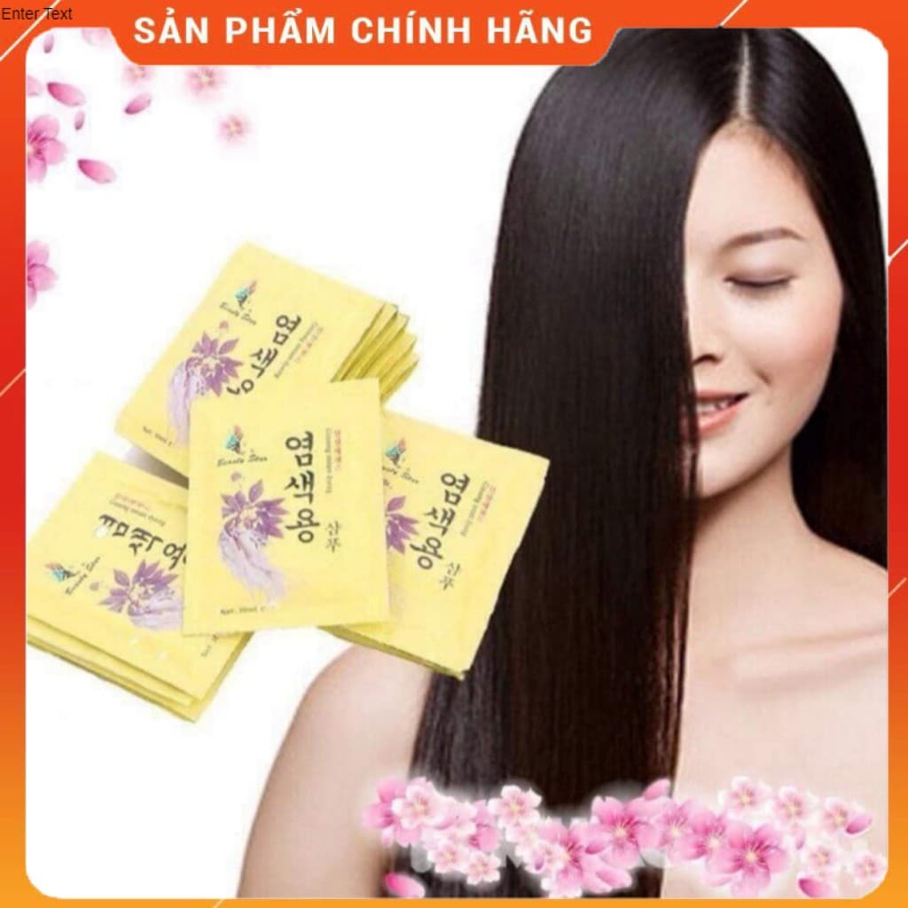 [HCM]Set 10 Gói Dầu Gội Đen Tóc Nhân Sâm Beauty Star Hàn Quốc - HuyNhi Shop