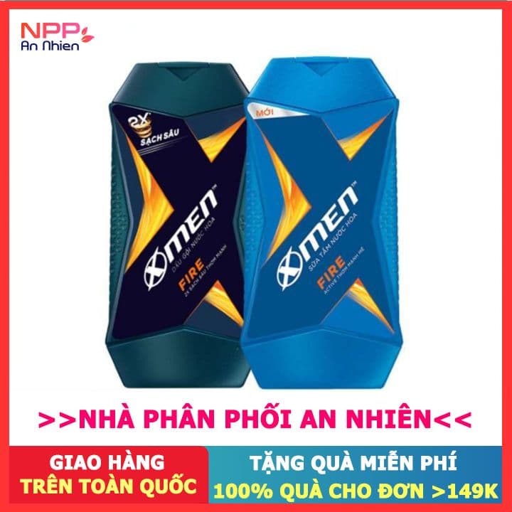 Combo Sữa Tắm Nước Hoa Xmen Fire 180Gr Và Dầu Gội Fire 180Gr- NPP AN NHIÊN