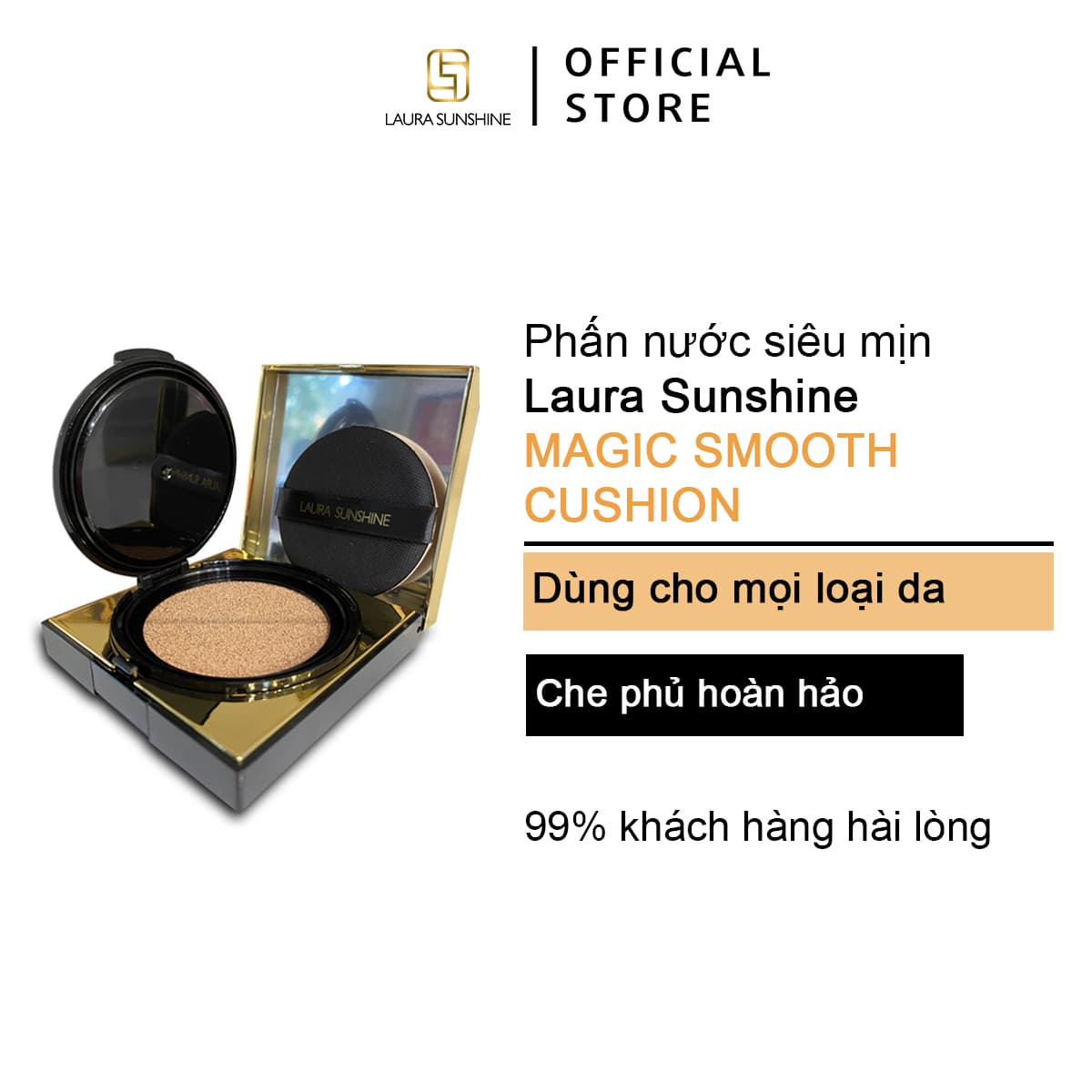 [HCM]Phấn nước siêu mịn Laura Sunshine che phủ hoàn hảo Magic Smooth Cushion Nhật Kim Anh SPF30