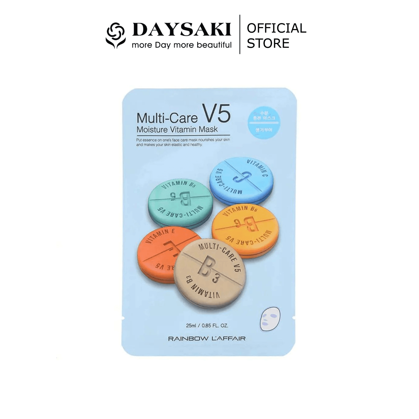 RAINBOW L’AFFAIR Mặt Nạ Dưỡng Da MULTI- CARE V5 MOISTURE VITAMIN MASK (25ml)