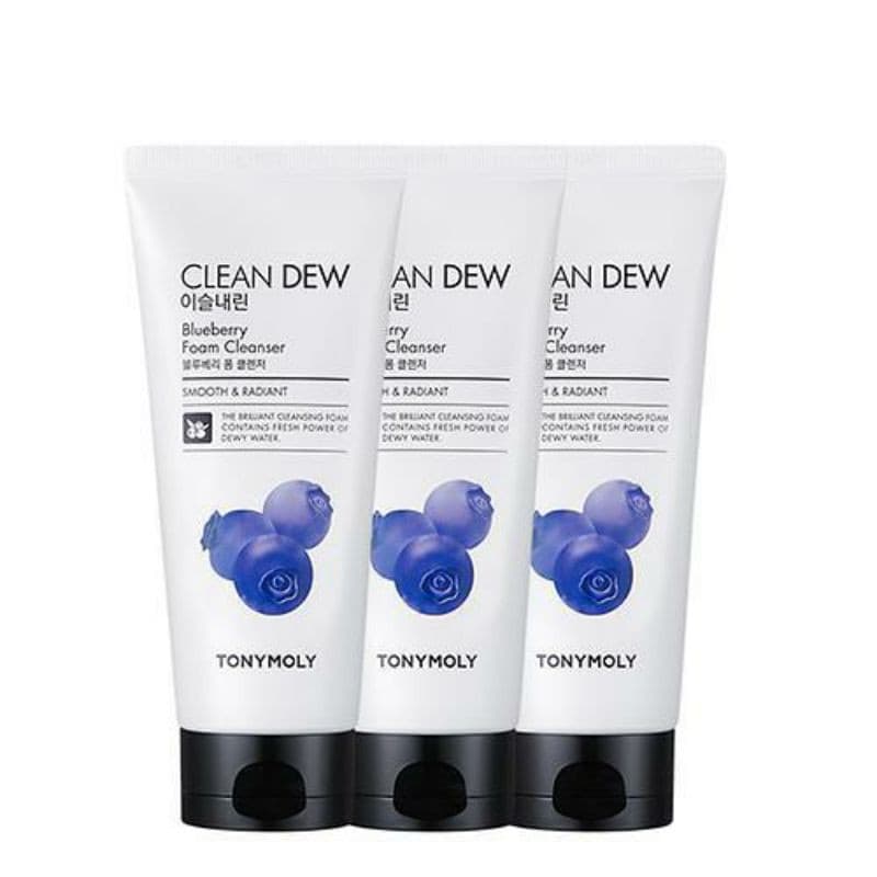 [Hàng mới về] Sữa rửa mặt hoa quả Việt quất TonyMoly Clean Dew Blueberry Foam Cleanser 180ml