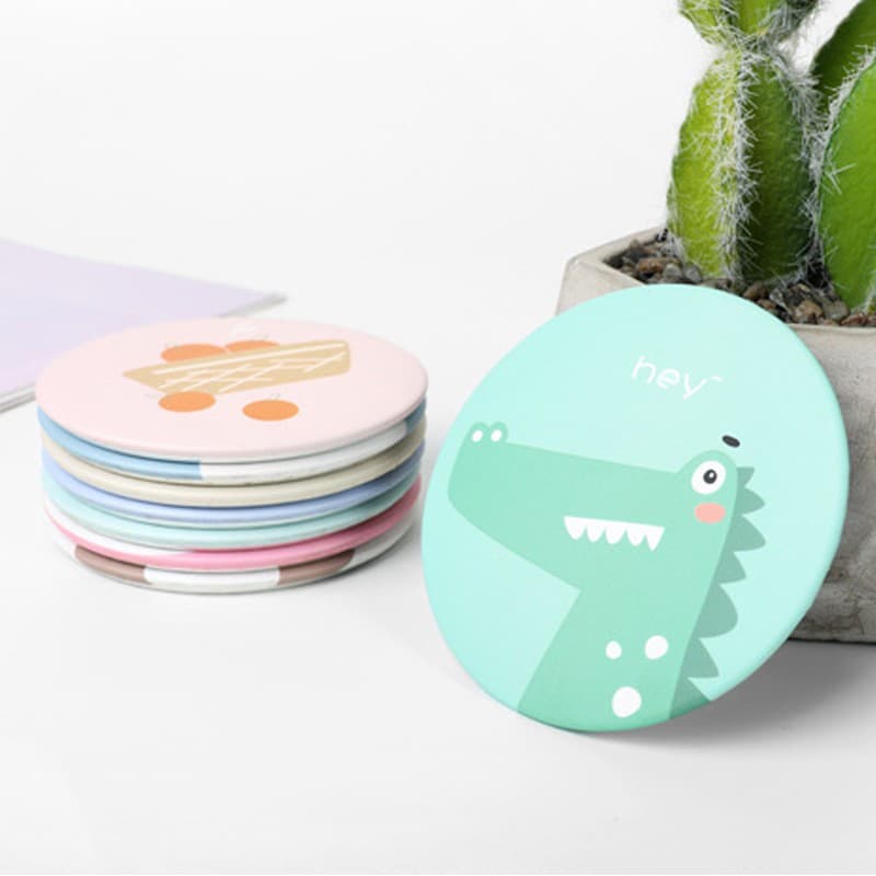 Gương mini cầm tay trang điểm nhỏ gọn tiện lợi siêu dễ thương