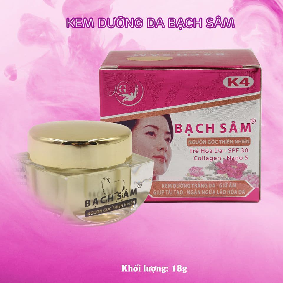 [HCM]Kem dưỡng trắng da Giữ ẩm Giúp tái tạo Ngăn ngừa lão hóa da K4 BẠCH SÂM - 18g
