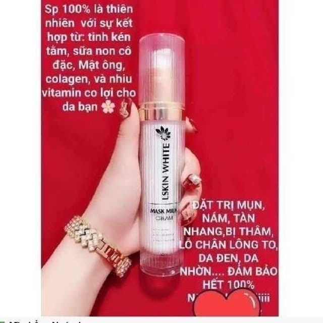 Ủ TRẮNG KÉN TẰM LSKIN WHITE DƯỠNG DA TRẮNG KHỎE HỒNG HÀO SẠCH MỤN SẠCH THÂM K CẦN DƯỠNG DA THƯỜNG XUYÊN - NHẬP KHẨU HÀN QUỐC