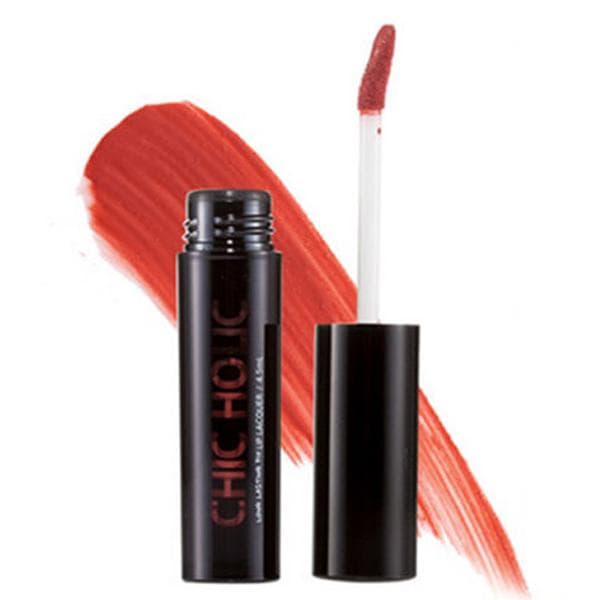 Son kem lì bền màu Chic Holic Long Lasting Fix Lip Lacquer 4.5ml (#02 Original Red)