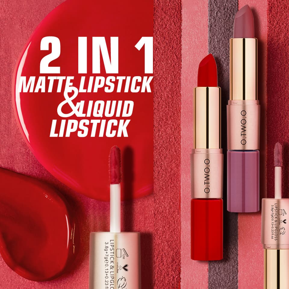 Son Lì 2 Đầu O.TWO.O 2 In 1 Matte Lipstick & Liquid Lipstick Siêu Hot P599