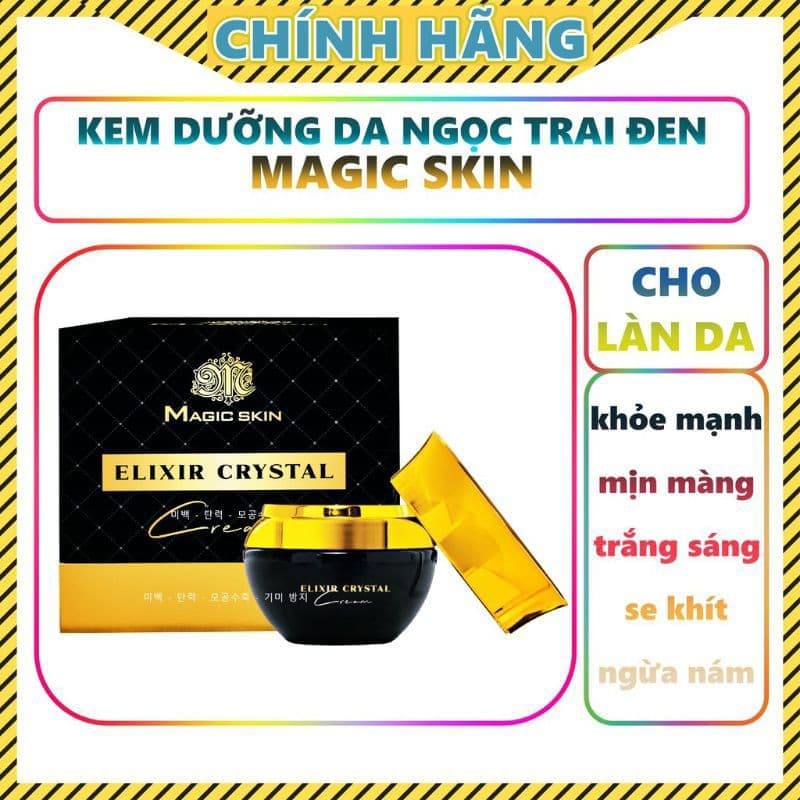 [HCM]Magic Skin Kem Dưỡng Ngọc Trai Đen Magic Skin ELIXIR CRYSTAL CREAM Cấp ẩm Dưỡng Trắng Ngăn Ngừa Lão Hóa