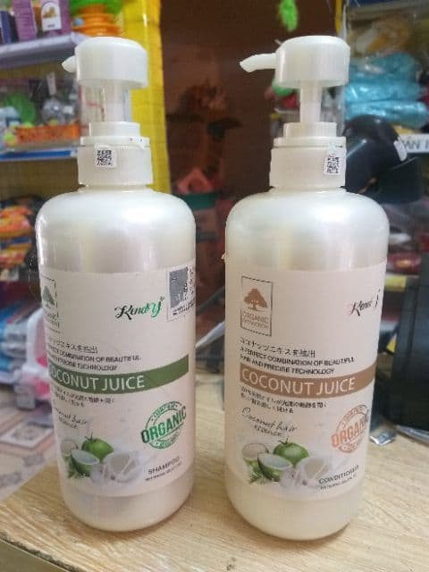 Cặp Dầu Gội Xả hương dừa cao cấp Kendy 800ml x2