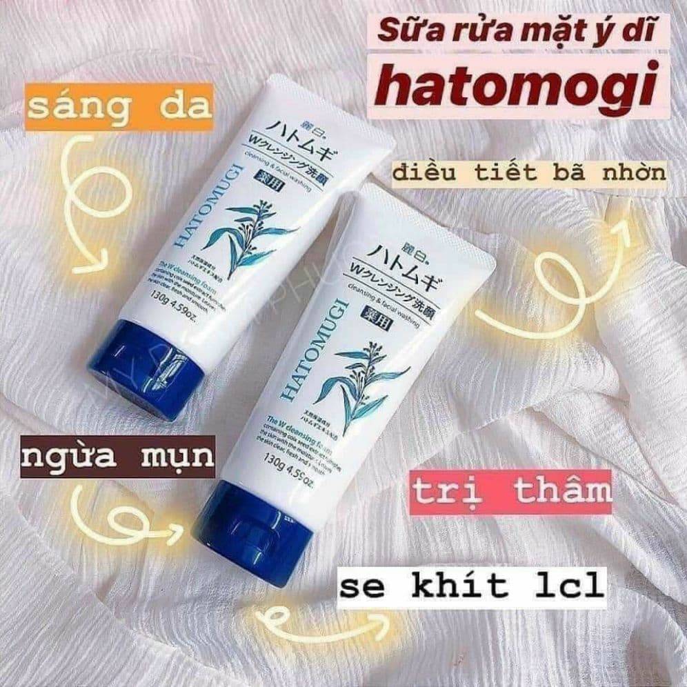 sữa rửa mặt tắng da hạt ý dĩ Hatomugi 130g