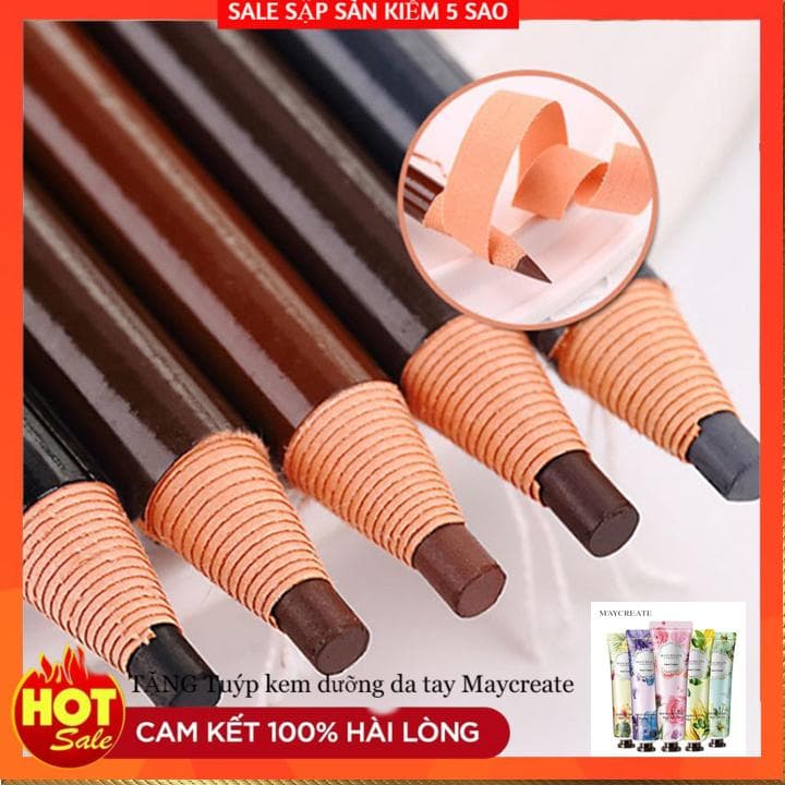 [HCM]COMBO 3 MÀU Bút chì xé kẻ mày Không Thấm Nước + TẶNG tuýp kem dưỡng da tay Maycreate hương thơm thiên nhiên