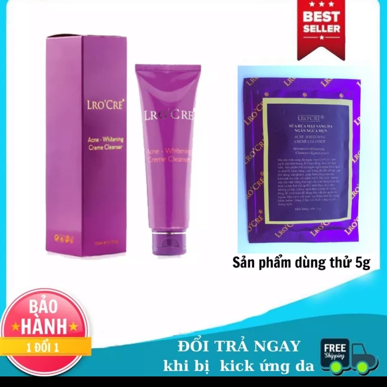 [HCM]GÓI SAMPLE DÙNG THỬ SỮA RỬA MẶT LROCRE
