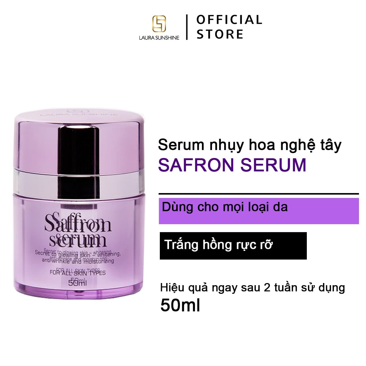 [HCM]Serum Nhuỵ hoa nghệ tây Saffron Laura Sunshine Nhật Kim Anh 50ml trắng hồng rực rỡ