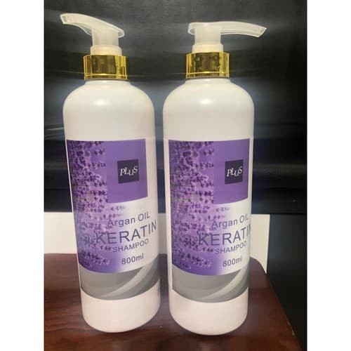 Cặp dầu gội xả giữ nếp mềm mượt tóc KERATIN Argan Oil Plus 2x800ml