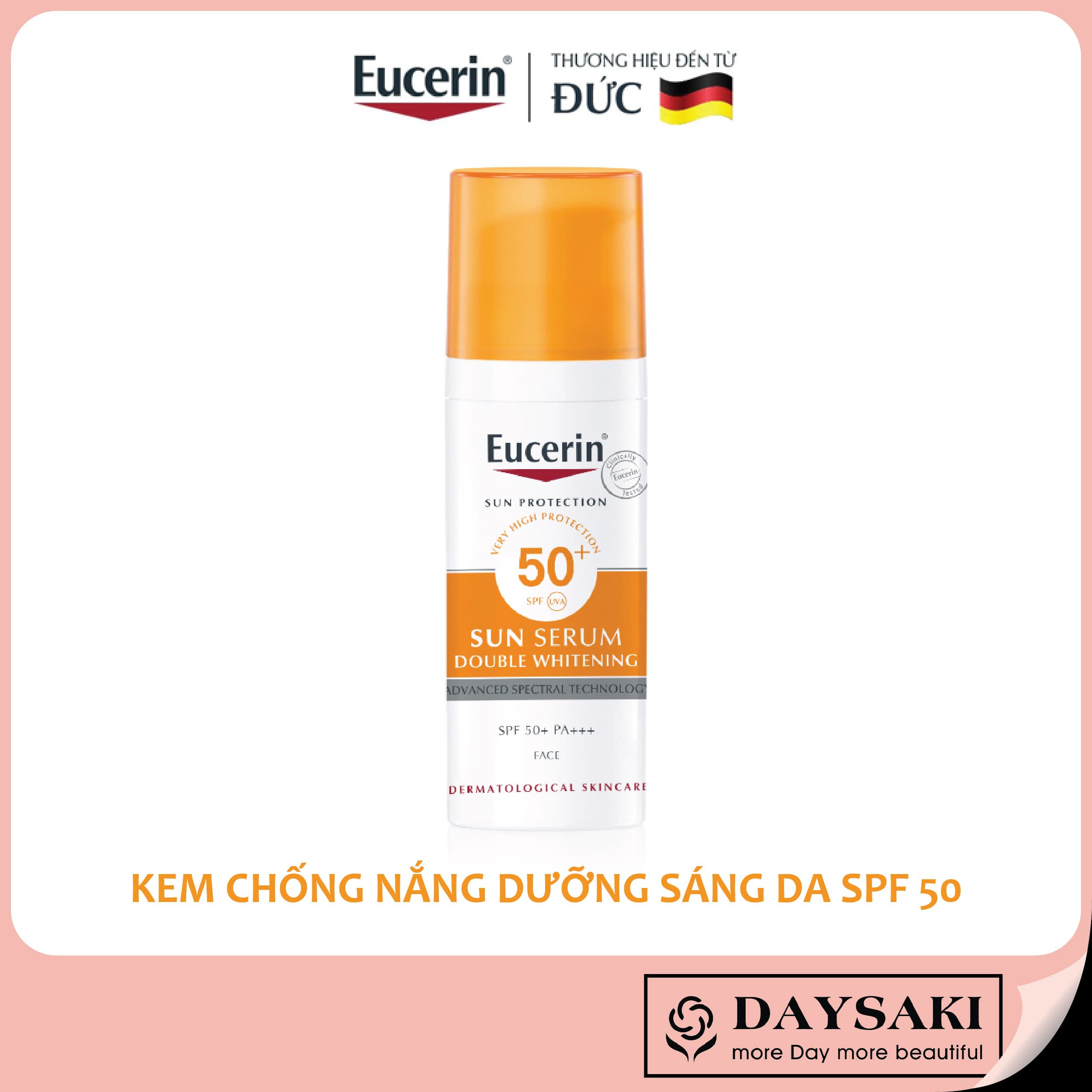 [HCM]Eucerin Kem Chống Nắng Dưỡng Sáng Da Anti Pigment Sun Double Whitening Serum SPF 50+ 50ml