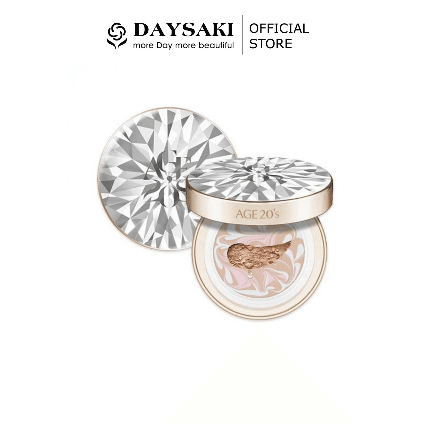 [HCM]Age20’S Phấn Nền Lạnh Kim Cương Essence Cover Pact SPF50+ PA+++ 12.5g .#White 21 Light Tông Sáng