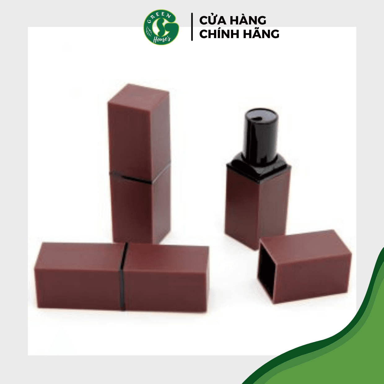 [HCM]10 Vỏ son môi bbia màu xám vuông handmade - Vỏ son môi VS002