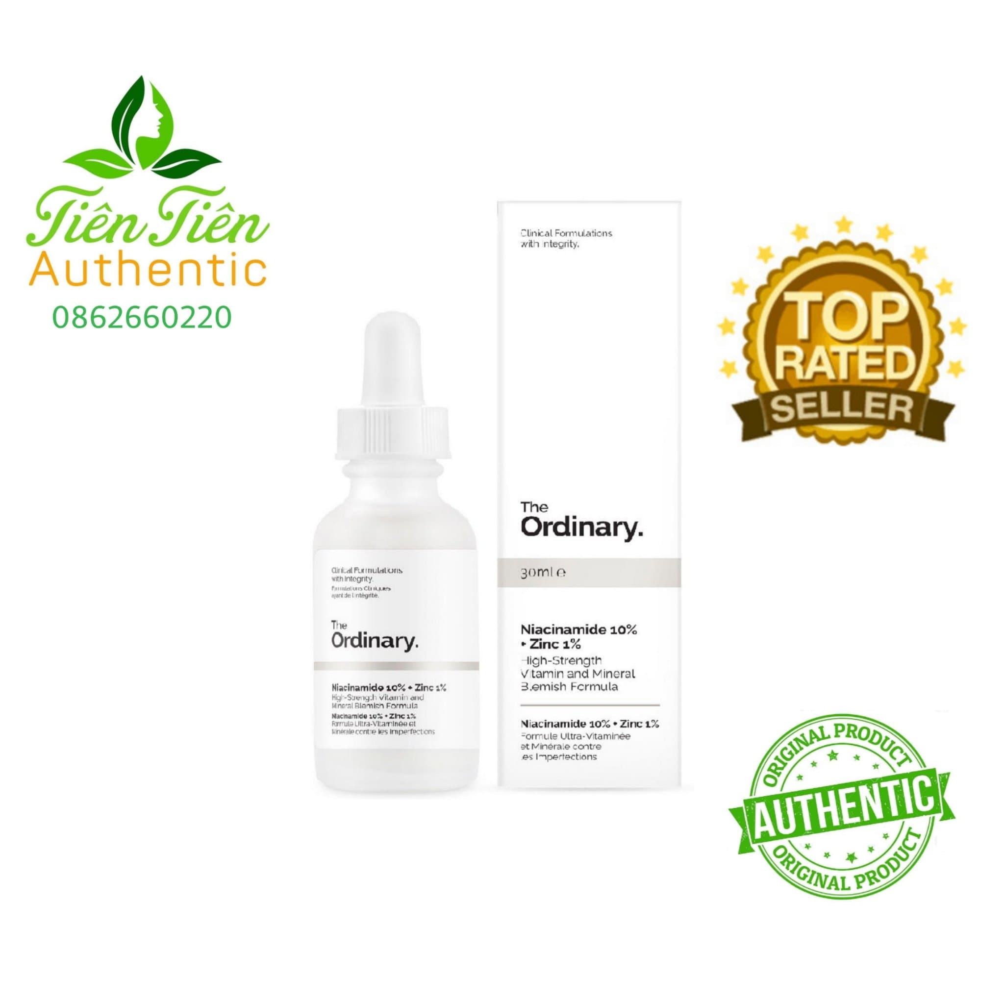 TINH CHẤT NGĂN NGỪA MỤN THÂM THE ORDINARY NIACINAMIDE 10% + ZINC 1%