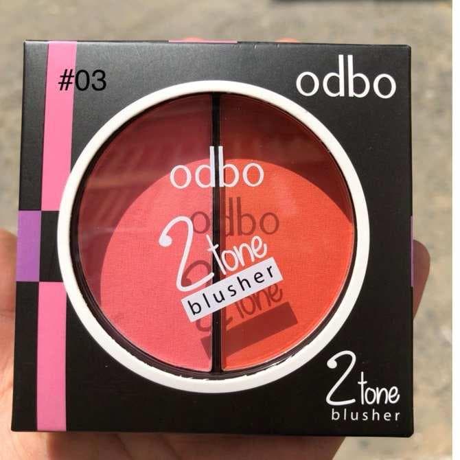 Phấn má hồng ODBO 2 tone Blusher Thái Lan 10.5g - No.3 Cam đậm