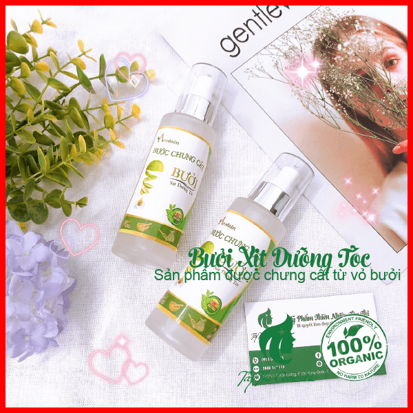 Bưởi Xịt Dưỡng Tóc Từ Nước Chưng Cất Vỏ Bưởi An Nhiên Chai 100ml Xịt Tiện Lợi