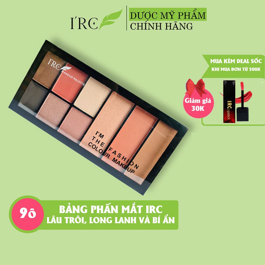 Phấn mắt IRC Makeup Palette 9 gam màu thời thượng lâu trôi