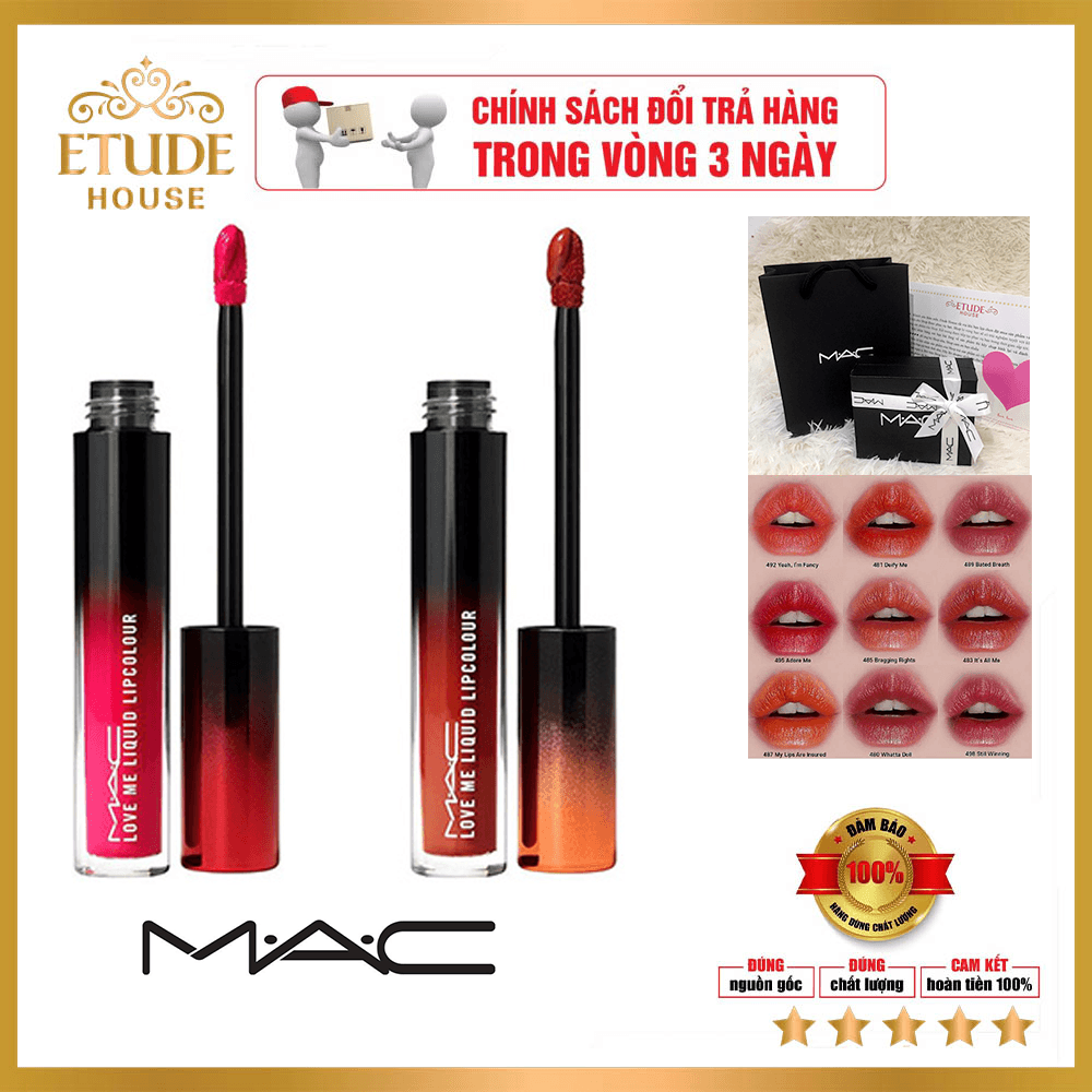 Son kem chứa dưỡng ẩm MAC Love Me Liquid Lipcolour - Liquid Lipstick 3.1ml