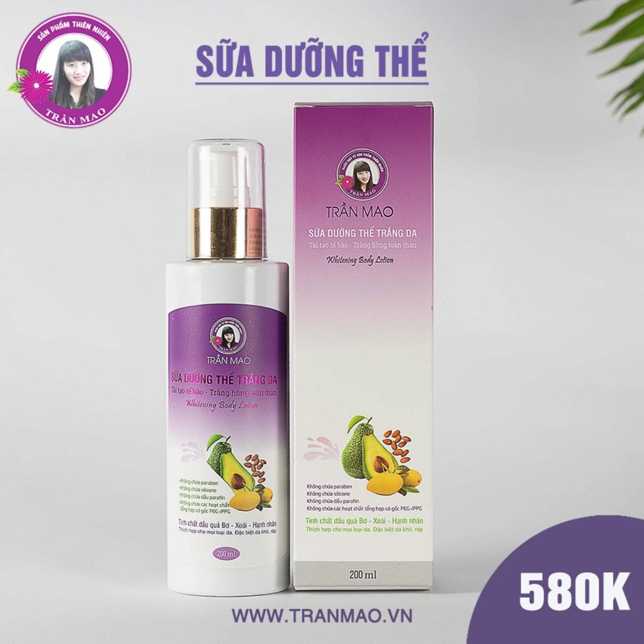 SỮA DƯỠNG THỂ TRẮNG DA TRẦN MAO