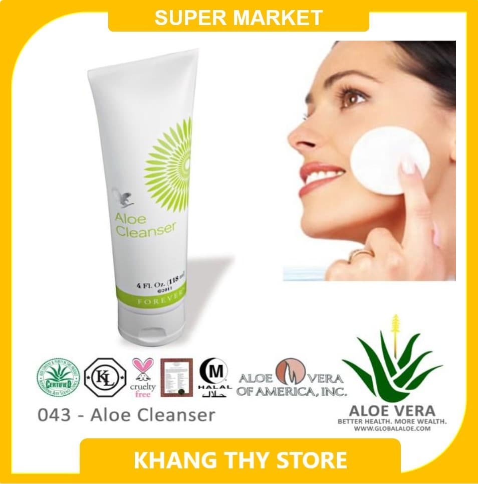 Sữa Rửa Mặt Lô Hội Dành Cho Da Khô - Forever Aloe Cleanser-dúp da tươi sáng hơn dữ ẩm cho da