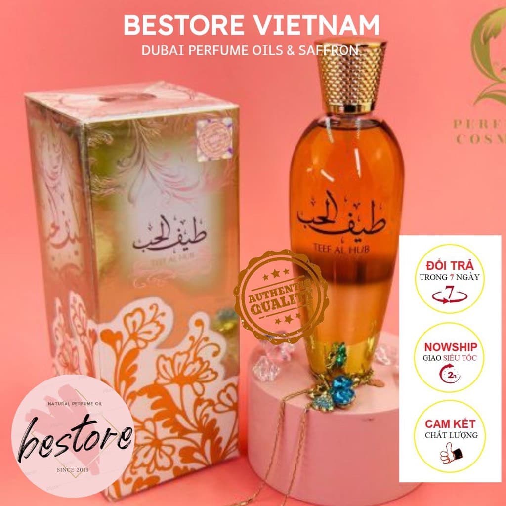 [CAM KẾT CHÍNH HÃNG] Nước hoa nội địa Dubai Teef Al Hub mẫu thử 10ml và chai full 100ml