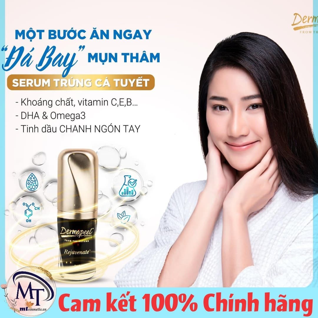 Serum Trứng Cá Tuyết Dermapeel+ - Trị Mụn - Kiểm Soát Nhờn - Se Khít Lỗ Chân Lông - Chống Lão Hóa- 7ml Hàn Quốc