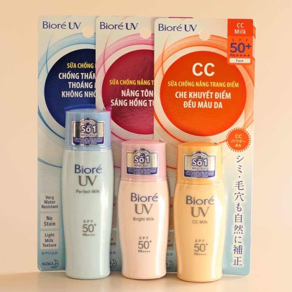 [HCM]Sữa Chống Nắng Biore Sáng Hồng Tự Nhiên Che Khuyết Điểm SPF50+/PA+++ 30ml