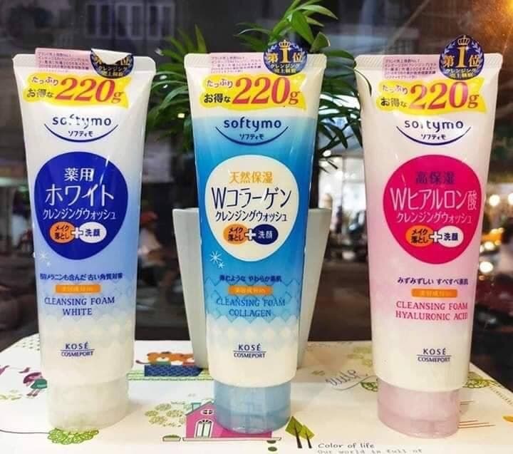 Sữa rửa mặt Kose Softimo [220g]  Nhật bản - Sữa rửa mặt Kose Softimo-2020 - màu hồng