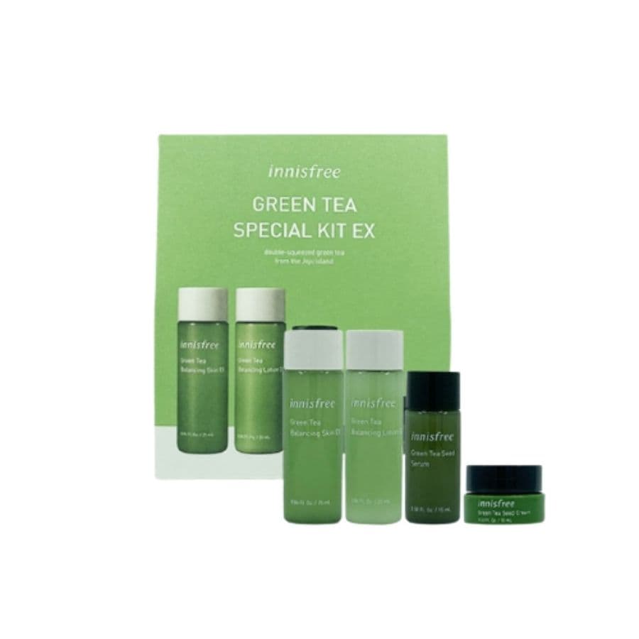 (MINI SIZE) KIT DƯỠNG DA INNISFREE TRÀ XANH SPECIAL KIT COMBO 4PCS