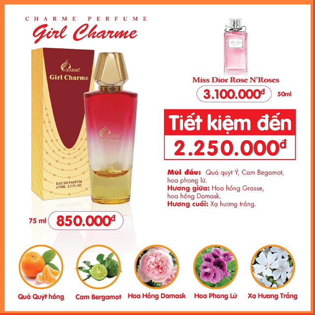 Nước hoa nữ mini Girl  (5ml) - SANG TRỌNG NHẸ NHÀNG VÀ GỢI CẢM
