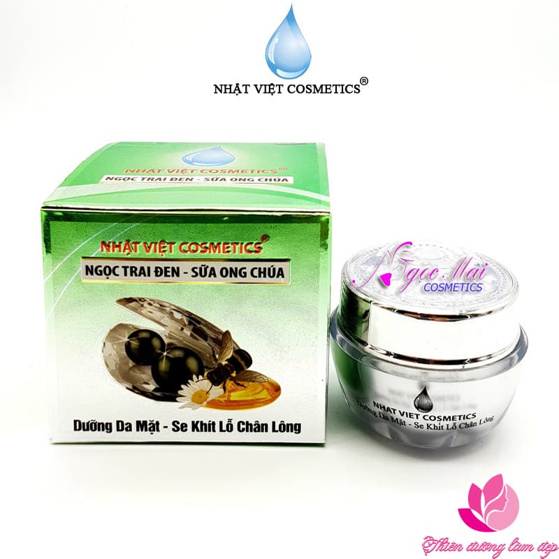 Kem dưỡng da mặt Se khít lỗ chân lông KEM V10 Ngọc Trai Đen - Sữa Ong Chúa NHẬT VIỆT (16g)