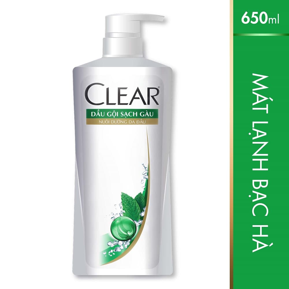 [HCM]Dầu gội Clear mát lạnh bạc hà chai 650g