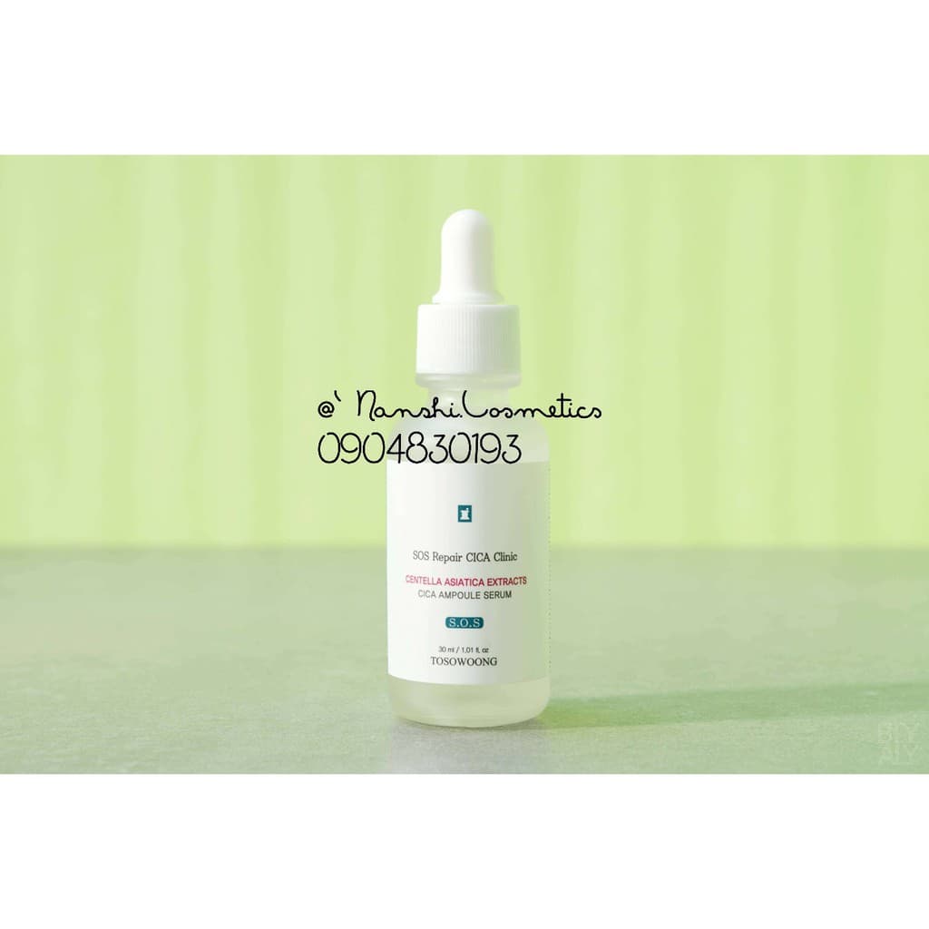 Serum Trị Mụn Làm Đầy Sẹo Tosowoong Sos Repair Cica Clinic Cica Ampoule Serum