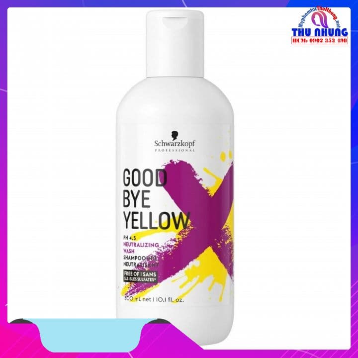 [HCM]Dầu gội tím khử ánh vàng cho tóc trắng bạch kim Schwarzkopf Goodbye Yellow Shampooing 300ml