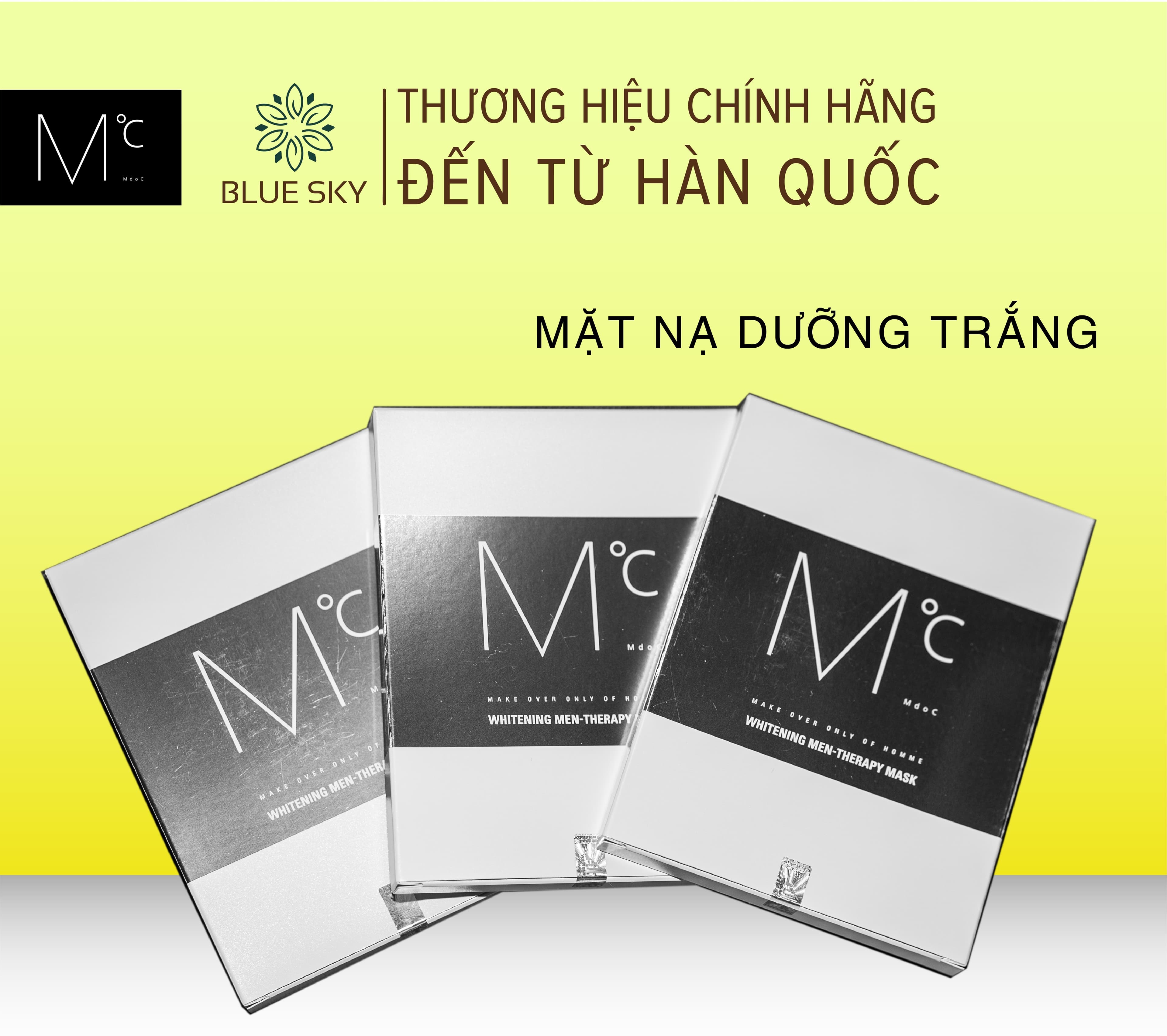Mặt nạ dưỡng trắng da MdoC Whitening Men-Therapy Mask (hộp 4 miếng)
