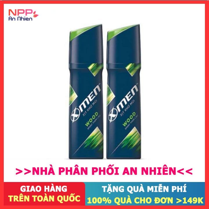 Combo 2 Xịt Nước Hoa X-Men Sport Wood 150ml- NPP AN NHIÊN